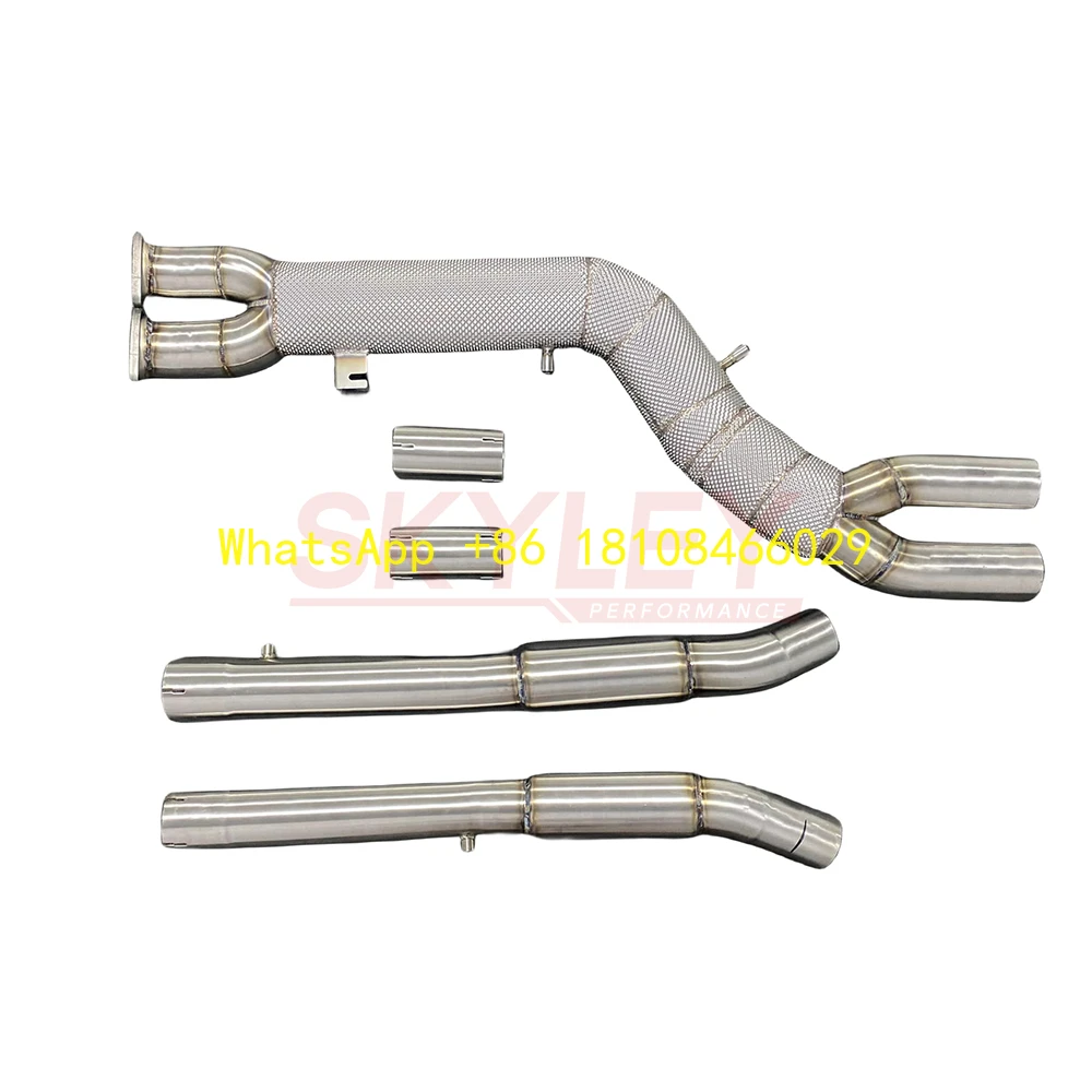 SKYLEY Tubo intermedio de escape 3,5″ SS304 BMW X3M/X4M S58