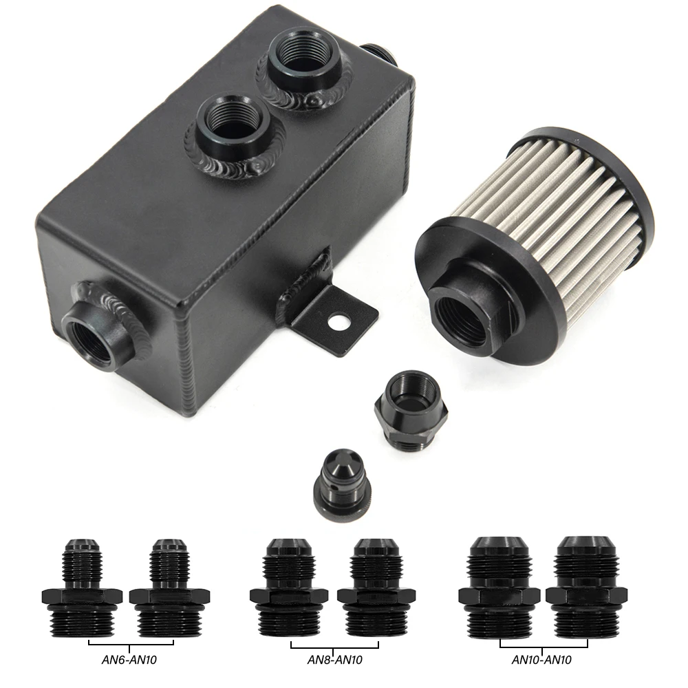 Tanque aluminio combustible universal 1L racing AN6 AN8 AN10