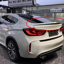 Alerón de la tapa del maletero trasero para BMW X6 F16, kit de modificación deportiva de cuerpo negro de carbono, 2015, 2016, 2017, 2018, 2019