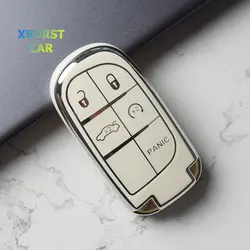 Funda de TPU para llave de coche, carcasa para Dodge Ram 1500 Journey Charger, Dart Challenger Grand Cherokee Renegade Fiat, Jeep Chrysler 300C