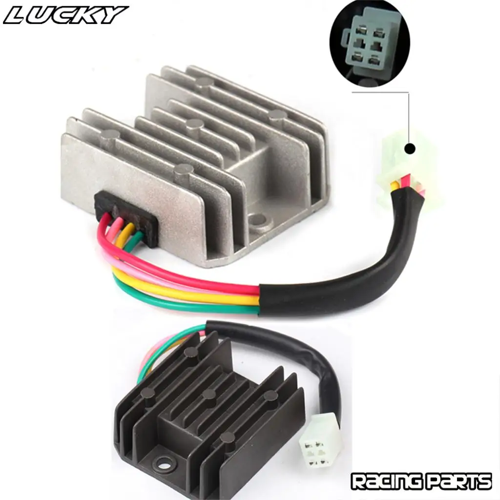Regulador de voltaje rectificador GY6 para scooter ATV - imagen 2
