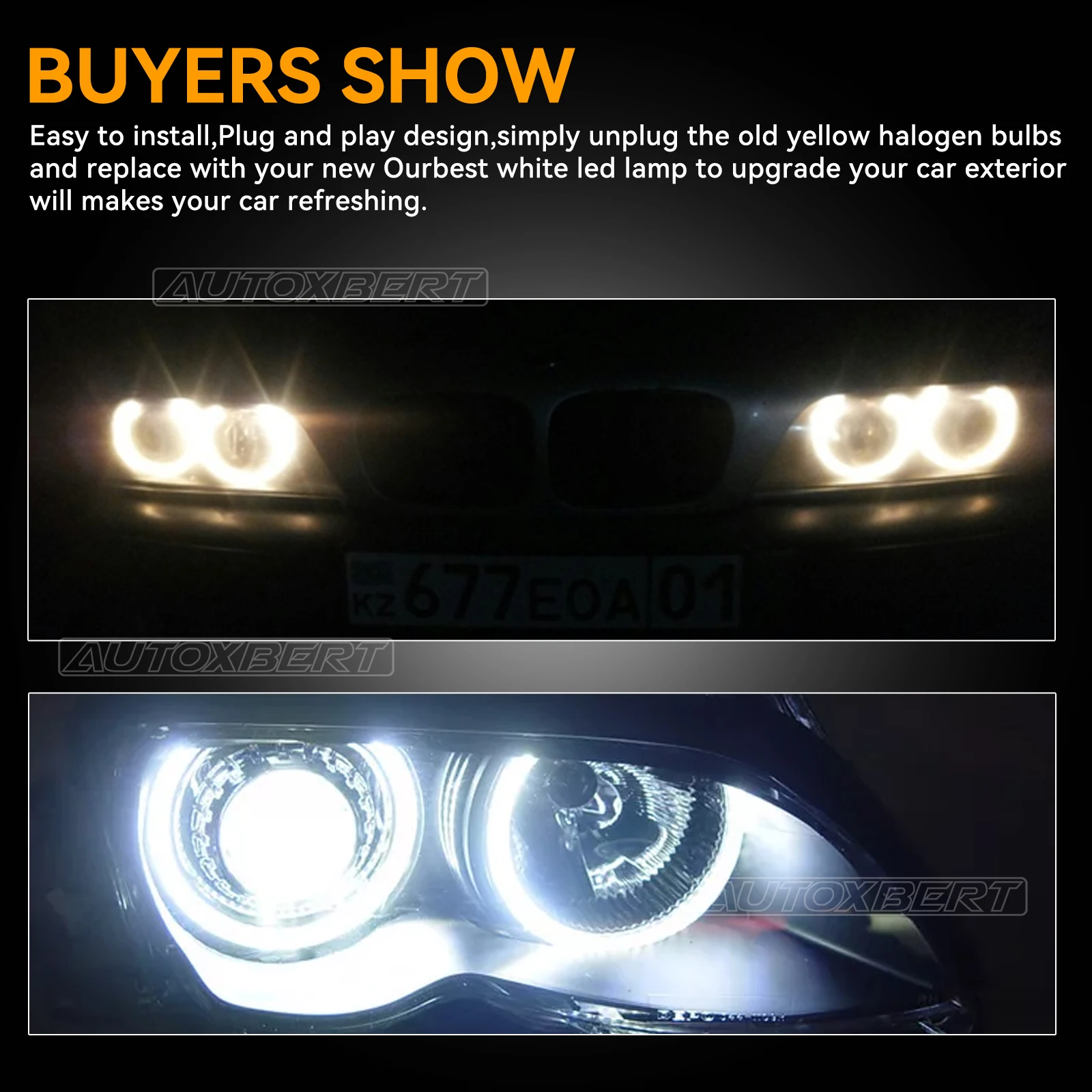 Anillos LED Angel Eyes antiniebla Canbus para BMW E81 E90 E92 E60 - imagen 5