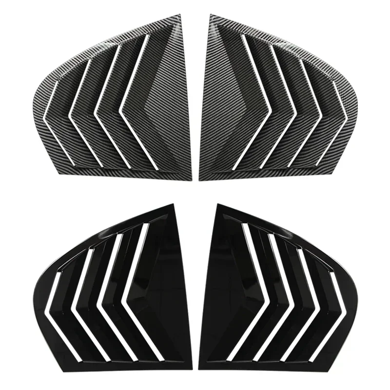 Cubierta embellecedora de persiana para ventana lateral trasera, aspecto de fibra de carbono/negro brillante, para BMW Serie 5 E60 2004-2010 - imagen 3