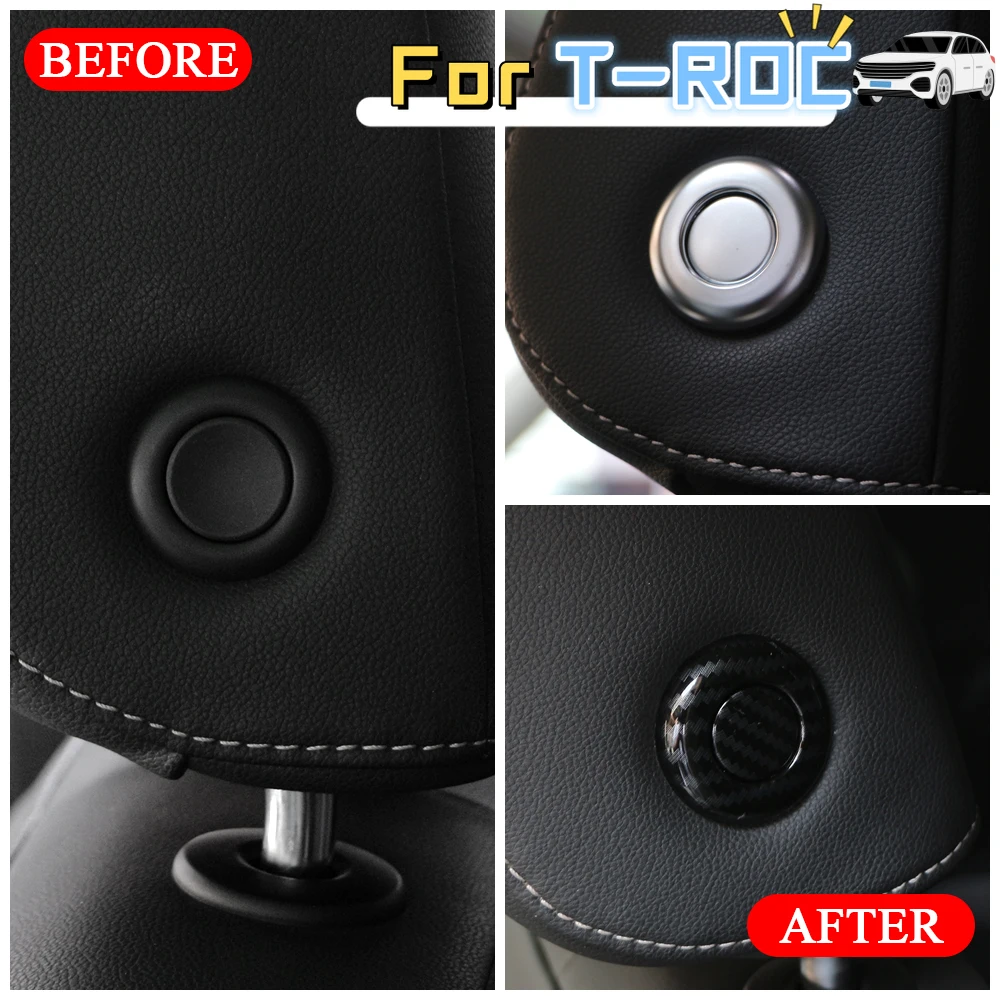 Reposacabezas interior en fibra de carbono para VW T-Roc 2017-2023