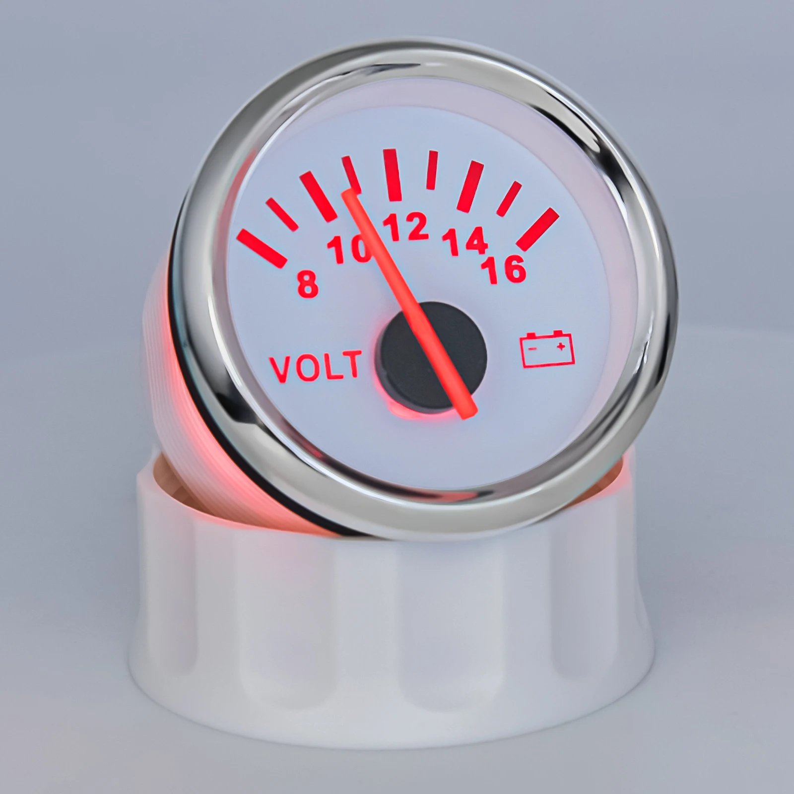 Voltímetro AD universal de 52 mm impermeable, retroiluminado en rojo - imagen 5