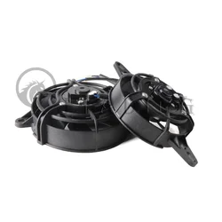 Radiador universal con ventilador 12V y enfriador aceite para moto