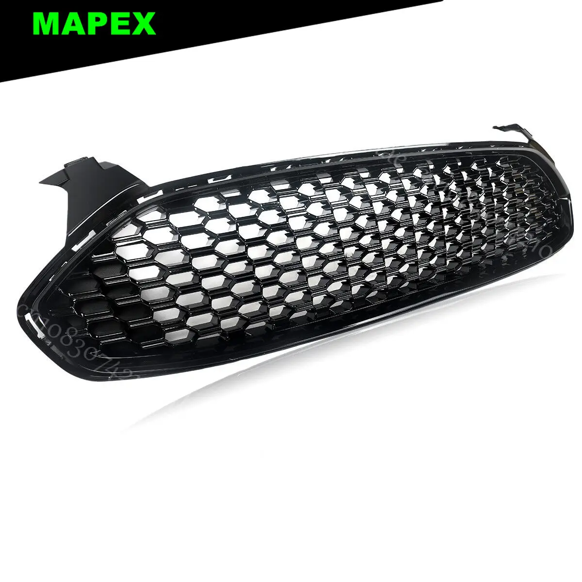 Rejilla frontal tipo panal negra brillante para Ford Fusion 2013-2017 - imagen 4