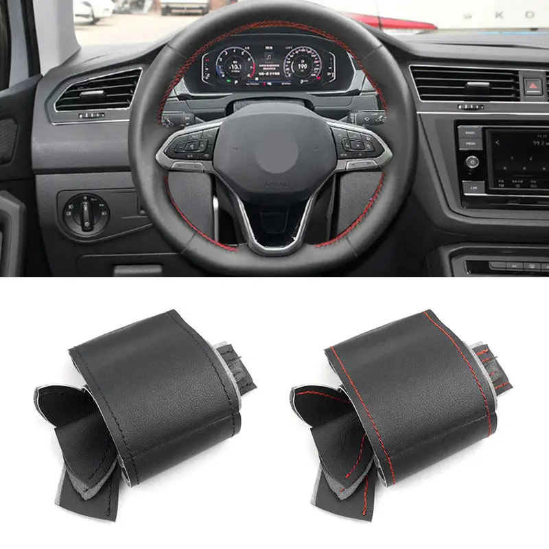 Funda volante microfibra para VW Golf 8 - Cubierta interior coche
