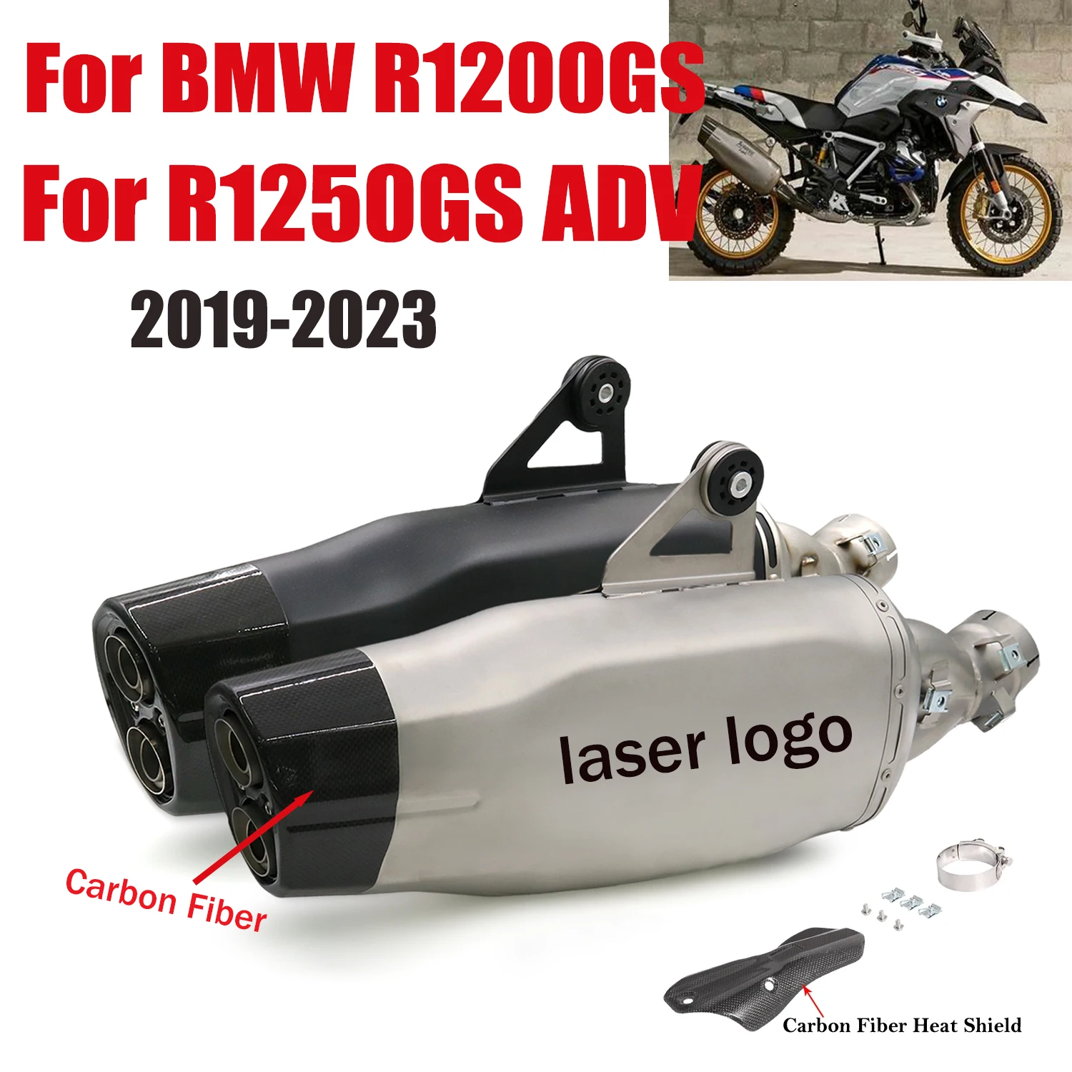 Escape Slip On carbono BMW Adventure R1200/1250GS 2019-2023