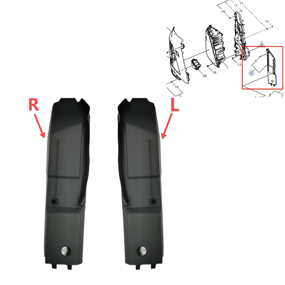 Panel trasero faro Volvo camión – juego derecho e izquierdo OEM