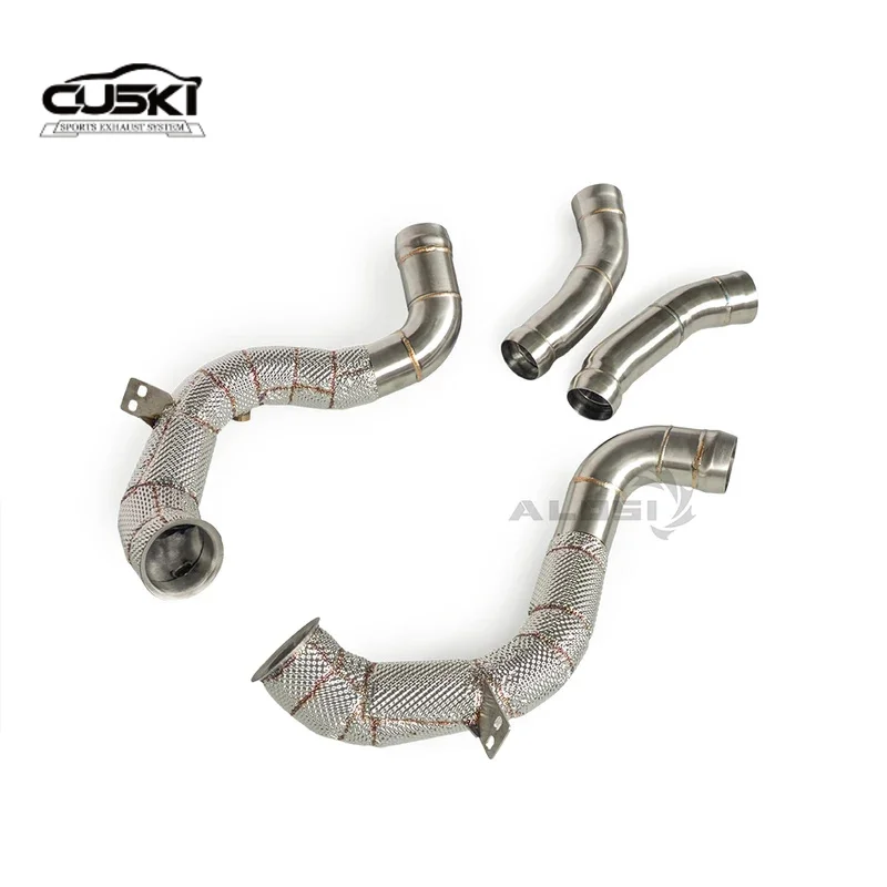 Bajante de escape acero inoxidable Mercedes C63 AMG W205 4.0 - imagen 3