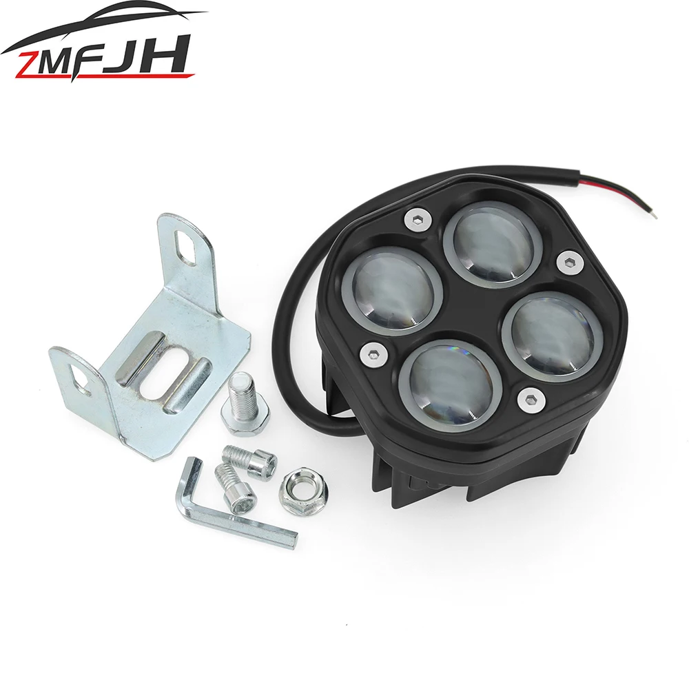 Foco antiniebla LED 20W 4 chips, blanco frío 12V/24V, haz de trabajo IP67