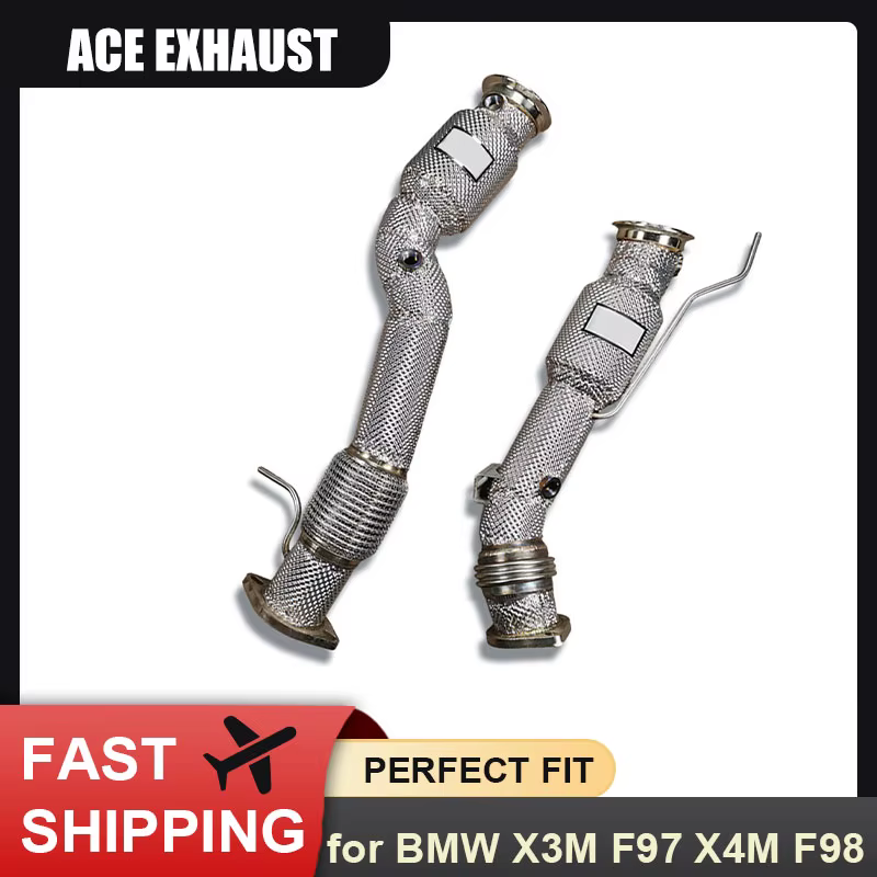 Tubo de escape ACE para BMW X3M F97 X4M F98 S58 3,0 T tubo de escape de alto flujo con protector térmico SUS304 sistemas de escape con OPF