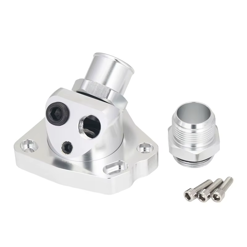Termostato con salida orientable para manguera de radiador