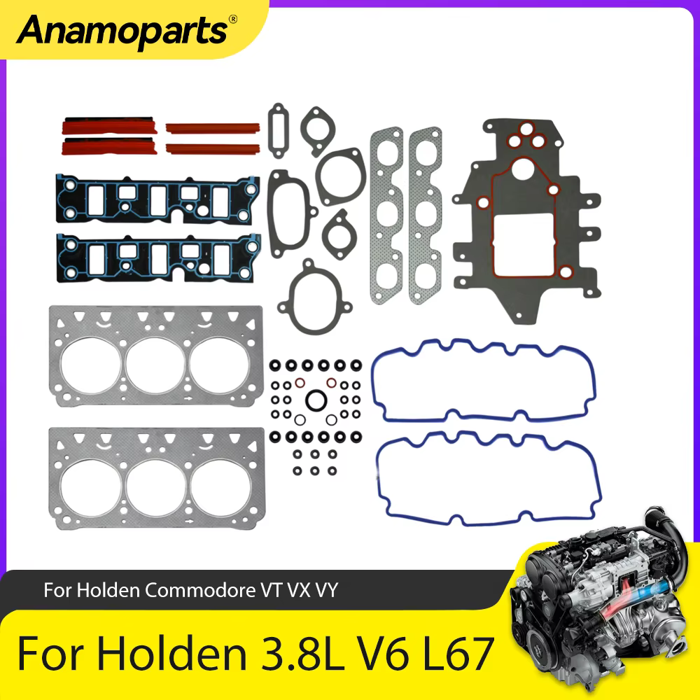 Juego completo de juntas de pieza de motor compatible con 3,8 L V6 GAS L67 para 96-04 GMC Holden Commodores VT VX VY Calais Caprice Monaro Statesman 3.8L