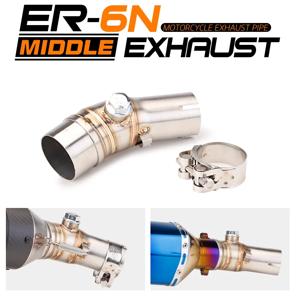 Tubo intermedio escape 51mm - Kawasaki ER6N 2012-2016
