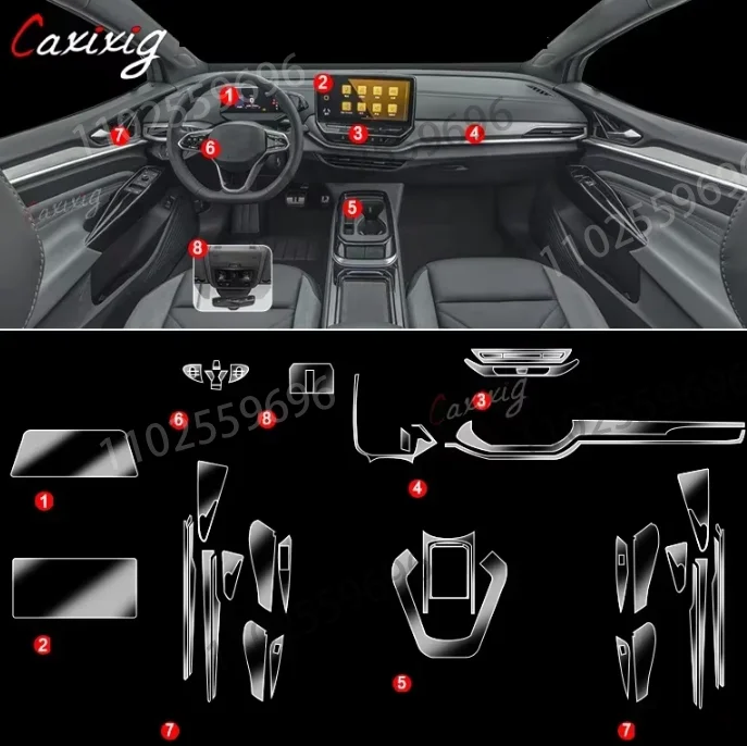 Película protectora TPU para Volkswagen ID.4 – Panel puerta interior