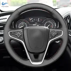 Funda de volante de cuero trenzado negro – Opel Insignia 2013-2017