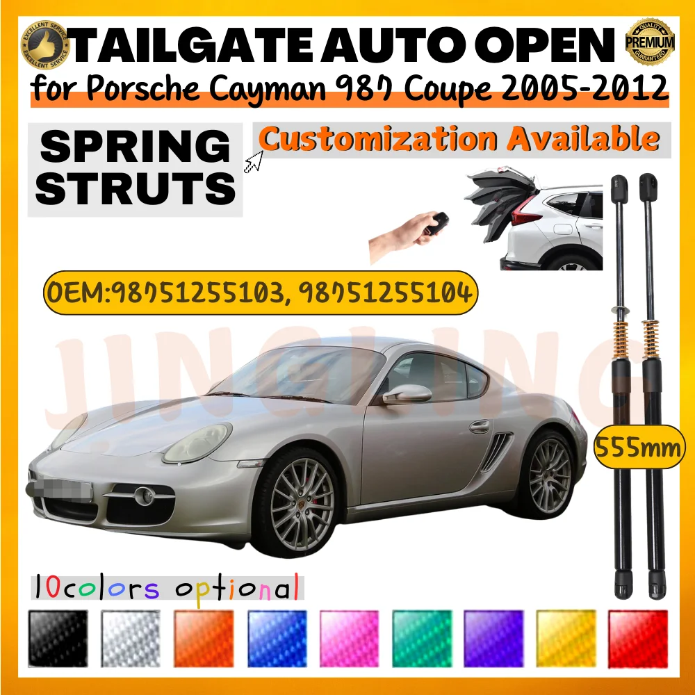 Porsche Cayman 987 puntales de maletero con resorte - porton trasero