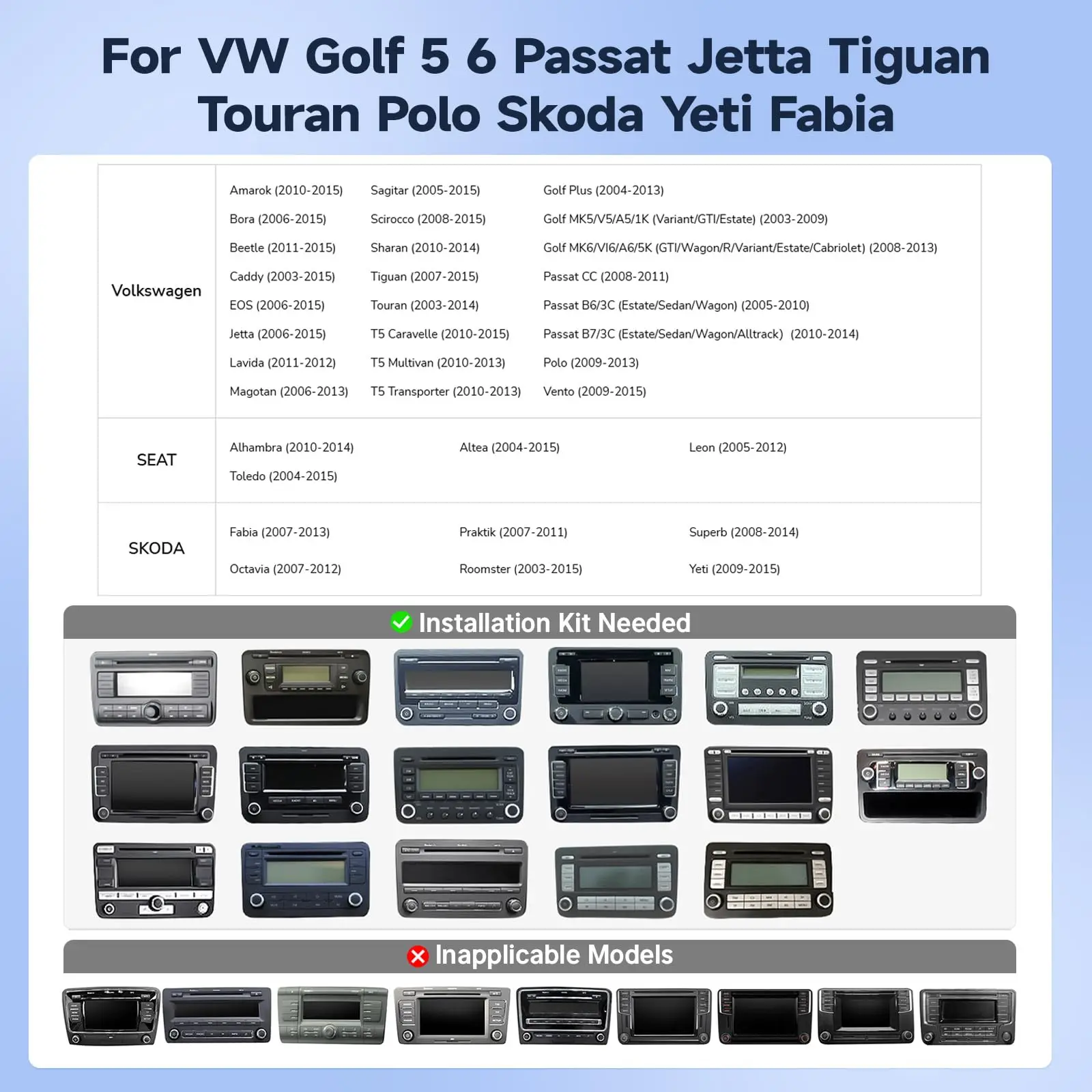 Autoradio 10" para VW Passat Jetta Golf Tiguan – CarPlay Android Auto - imagen 2