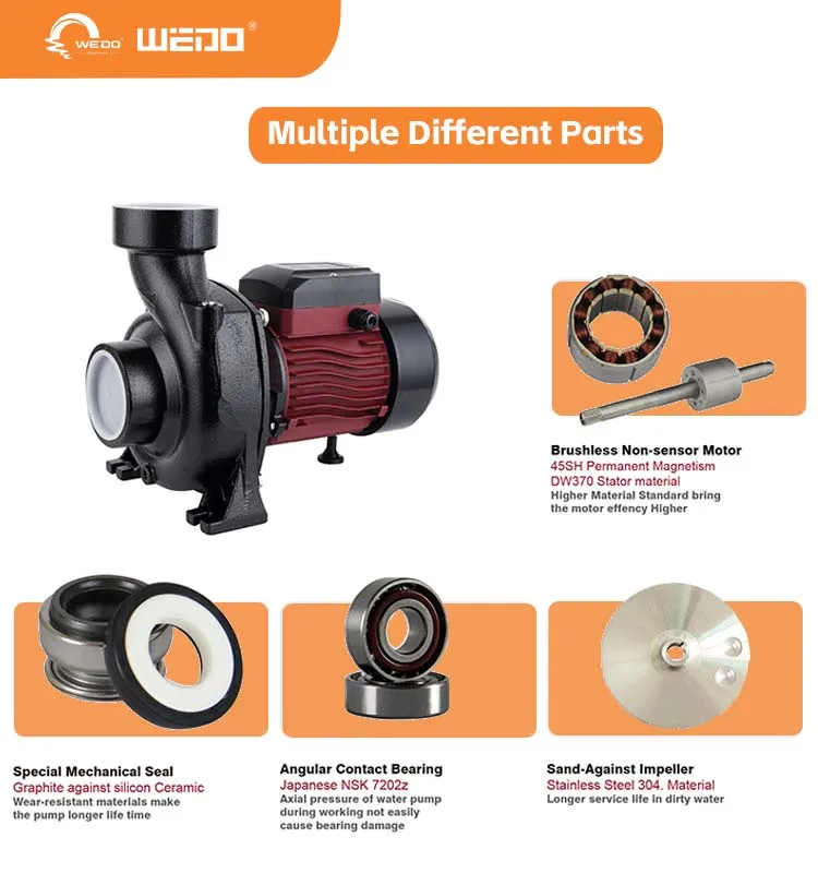 WSHF21-14-96-750 1 96v DC Bomba de agua de superficie solar Bombas solares de riego agrícola con controlador - imagen 3