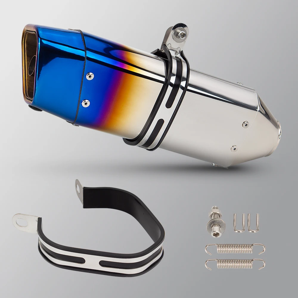 51mm Universal para Suzuki Kawasaki s1000r mt09 r6 cbr250rr cb650f rc390 pcx sistema de escape de motocicleta silenciador tubo de escape - imagen 3