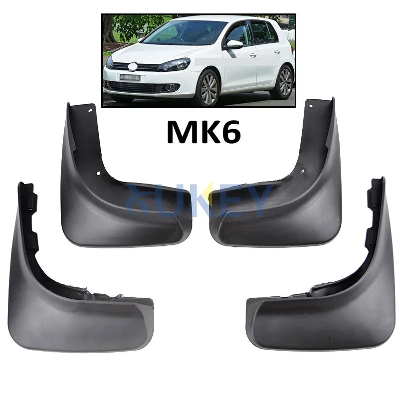 Juego de guardabarros moldeados para Volkswagen Golf VI 2009-2012