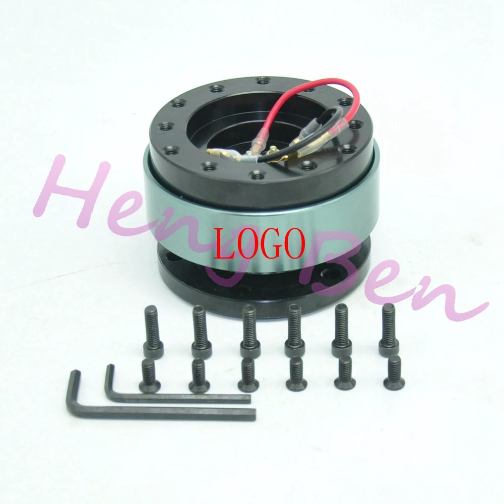 Adaptador de liberación rápida para volante universal negro - imagen 3