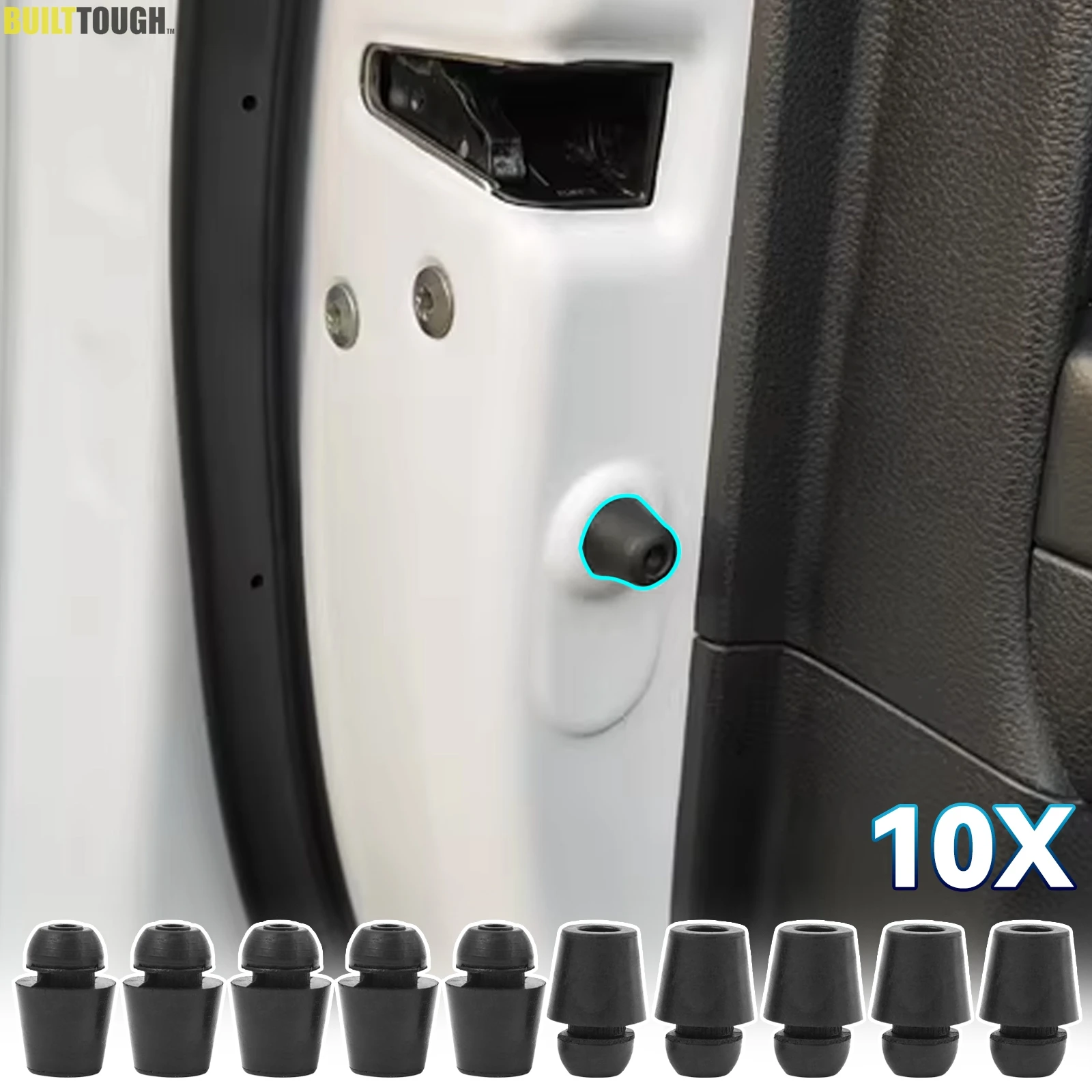 10x amortiguadores de puerta de coche, cubierta de almohadilla de goma, tapa antigolpes de goma para Hyundai Elantra Sonata Accent ix35 IX45 Kia Rio 4 5 Ceed