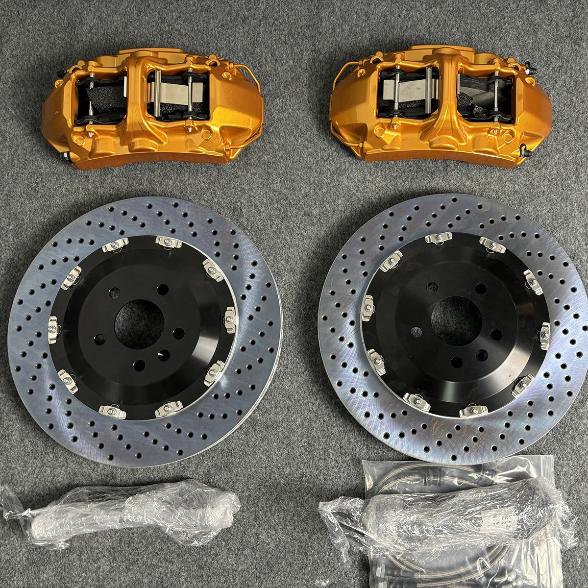 Kit frenos grandes Evo 7 8 9 pinzas 4-8 pistones discos 355-380mm 18" - imagen 4