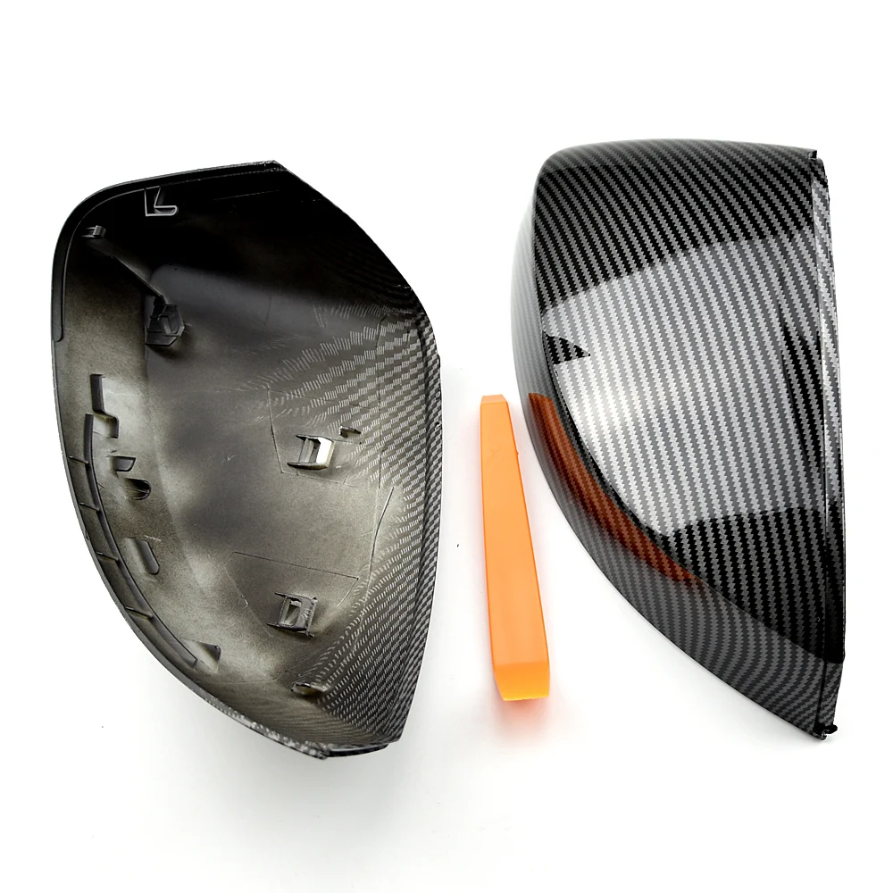 Cubiertas espejo fibra carbono brillante Audi A3 S3 RS3 8V 2013-19