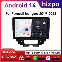 Hizpo radio 2-DIN Android Auto GPS Bluetooth para Renault Kangoo
