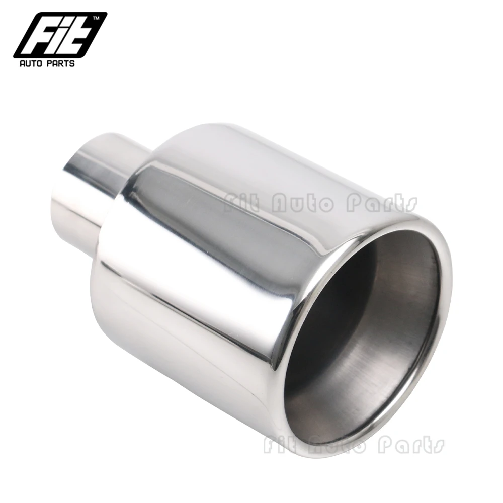 Tubo escape cromada acero inox silenciador redondo de Universal - imagen 5