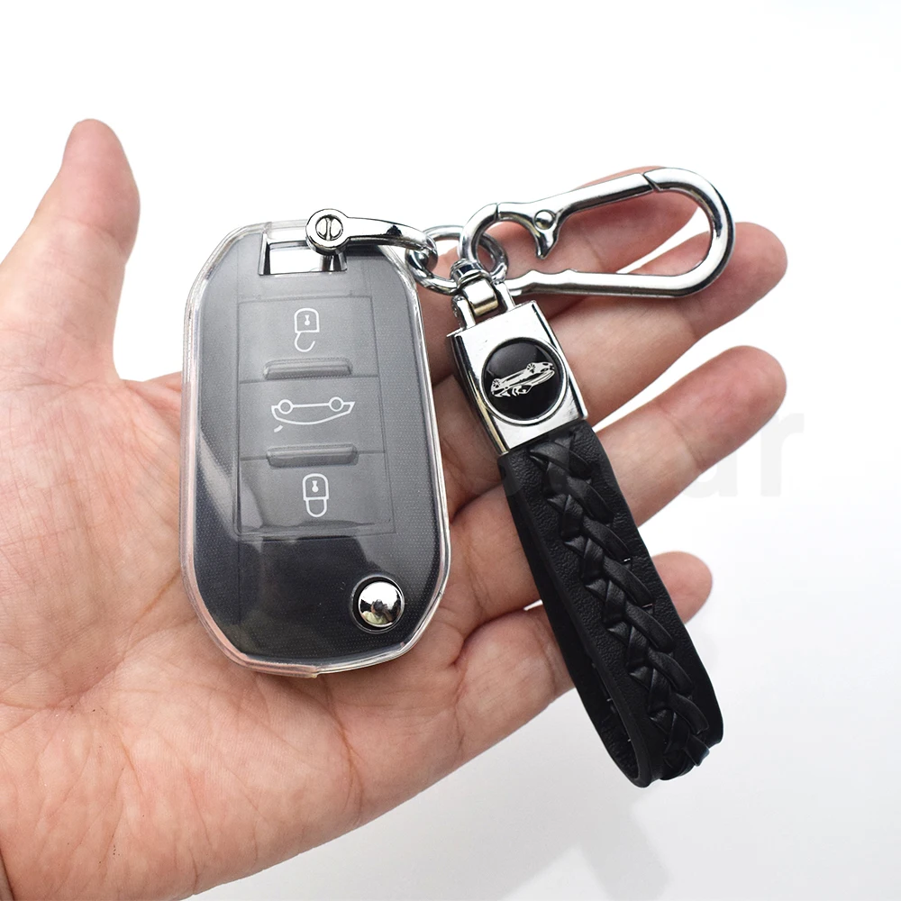 Funda llave mando TPU transparente Citroën C3 C4 y Peugeot 208 308 - imagen 3