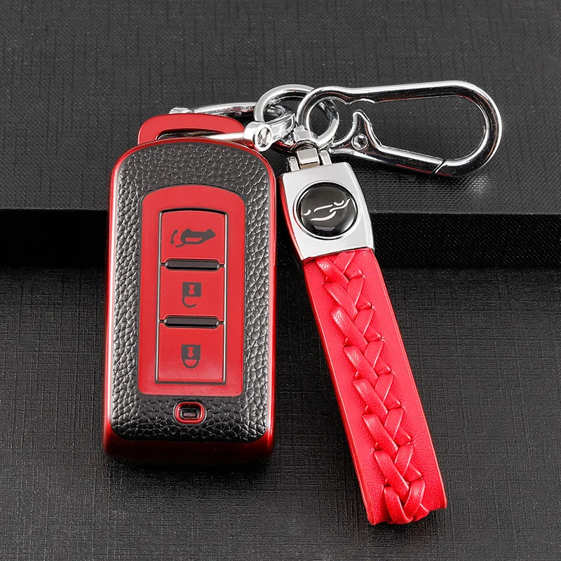 Funda para llave de coche, carcasa Fob para Mitsubishi Outlander 2015 2017 Xpander Triton ASX LANCER Pajero Sport 3 2020 Eclipse Cross L200 - imagen 5