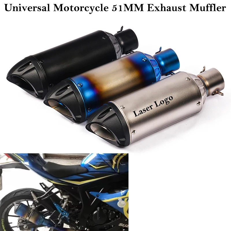 Silenciador de escape universal GP 51mm sin DB Killer – Er6N S1000RR