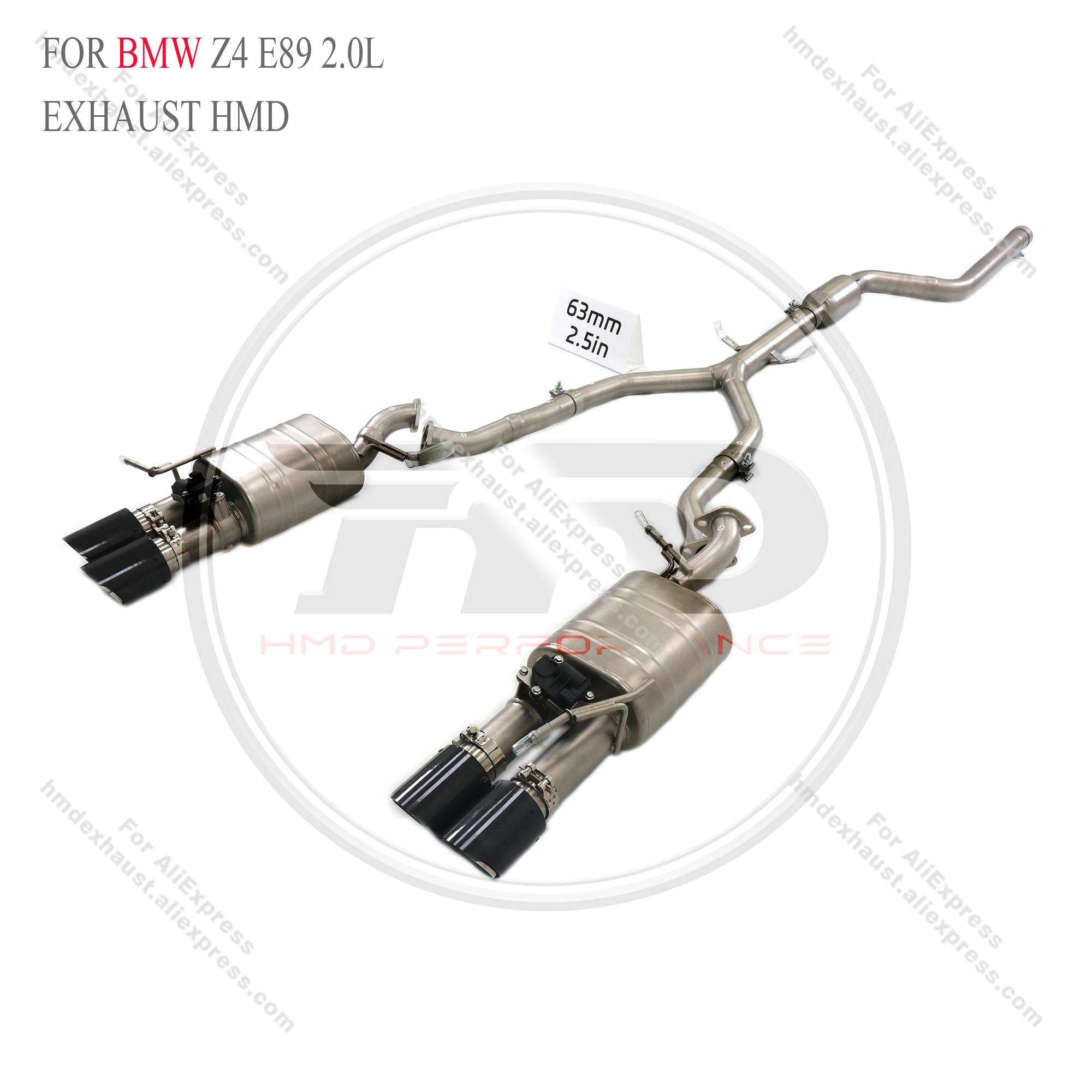 HMD escape catback inox arenado BMW Z4 E89 2.0L válvula rendimiento - imagen 2