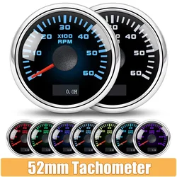 Tacómetro digital 52mm retroiluminación RGB - universal 12V/24V