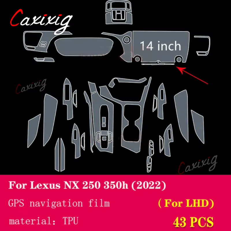 Film protector TPU antiarañazos consola central – Lexus NX 250 350h - imagen 3