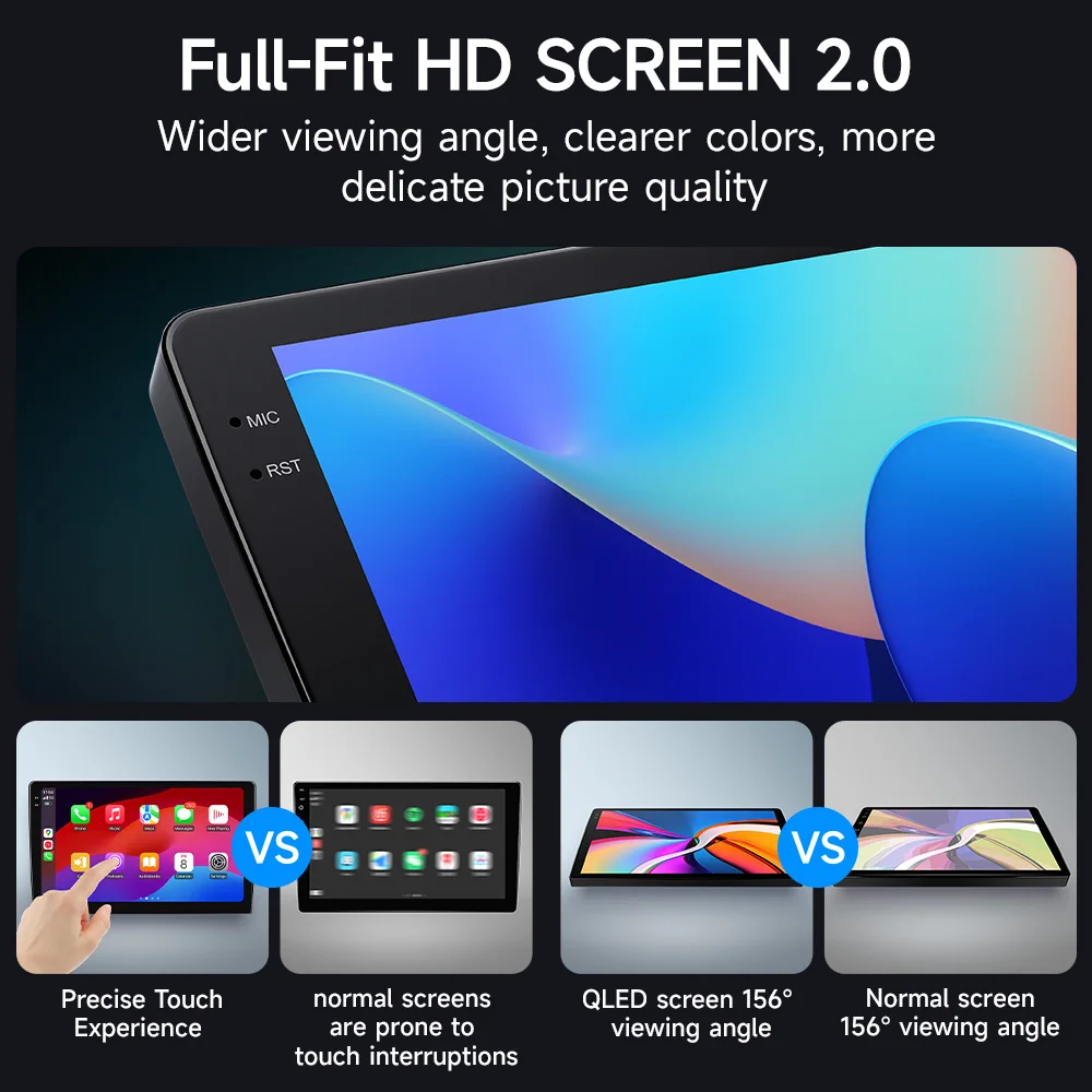 JIUYIN inalámbrico CarPlay Andorid 13 Auto Radio de coche para Peugeot 308 408 2007-2015 AI voz Multimedia GPS 2din radio - imagen 2