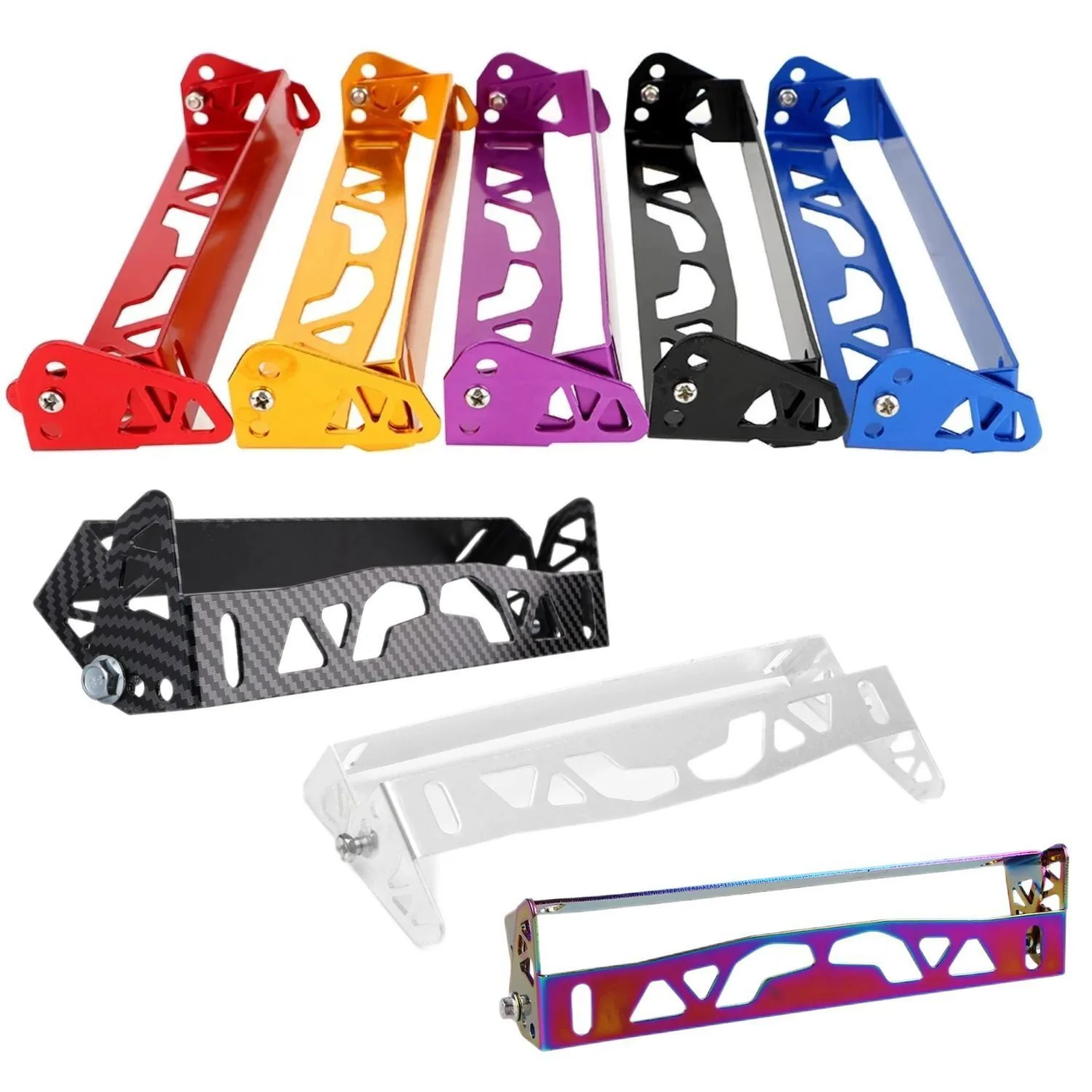Soporte de matrícula JDM negro ajustable para tuning
