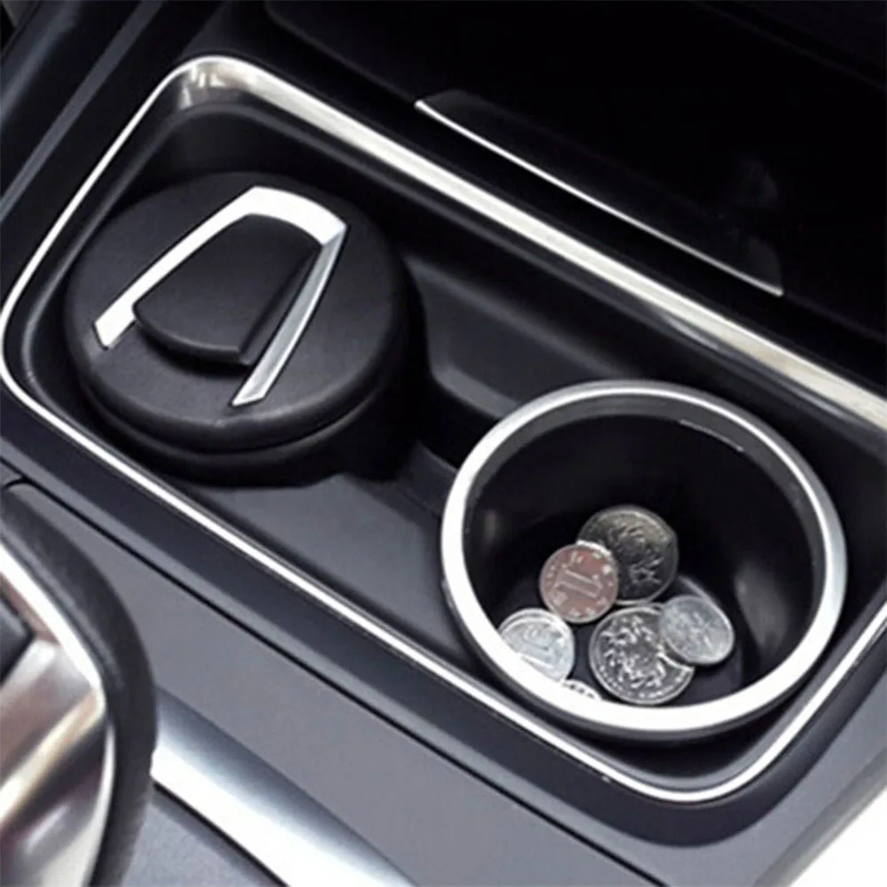 Cenicero LED multifunción para coche BMW, negro - imagen 2