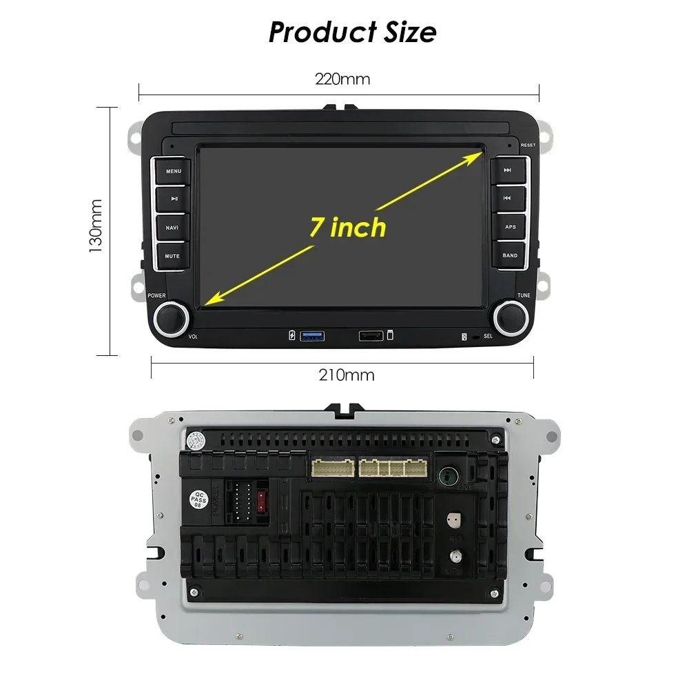 Radio CarPlay Android Auto para VW Golf 5 Passat B6 Polo y más - imagen 5