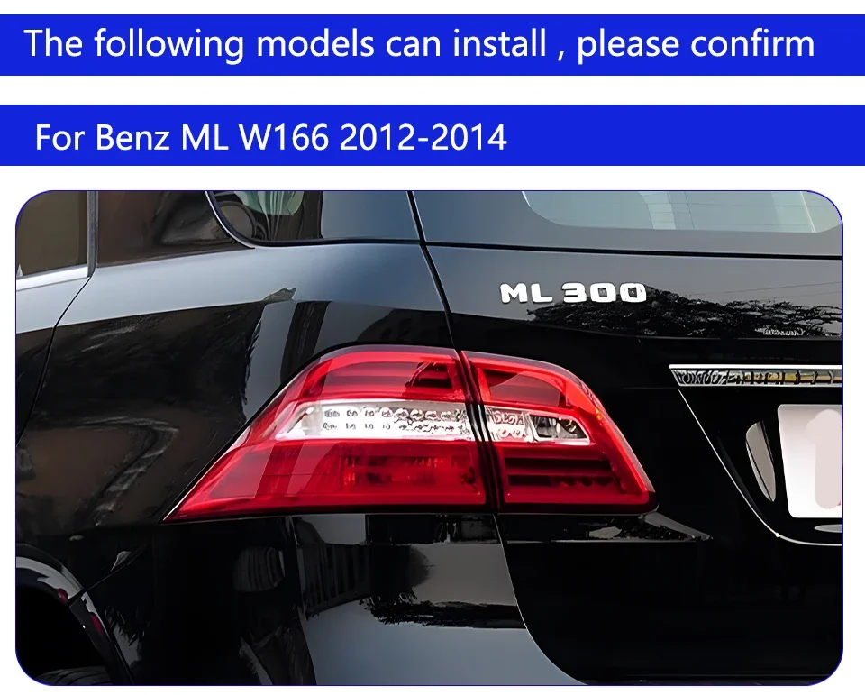 Detalle de las lámparas traseras LED para Mercedes-Benz ML