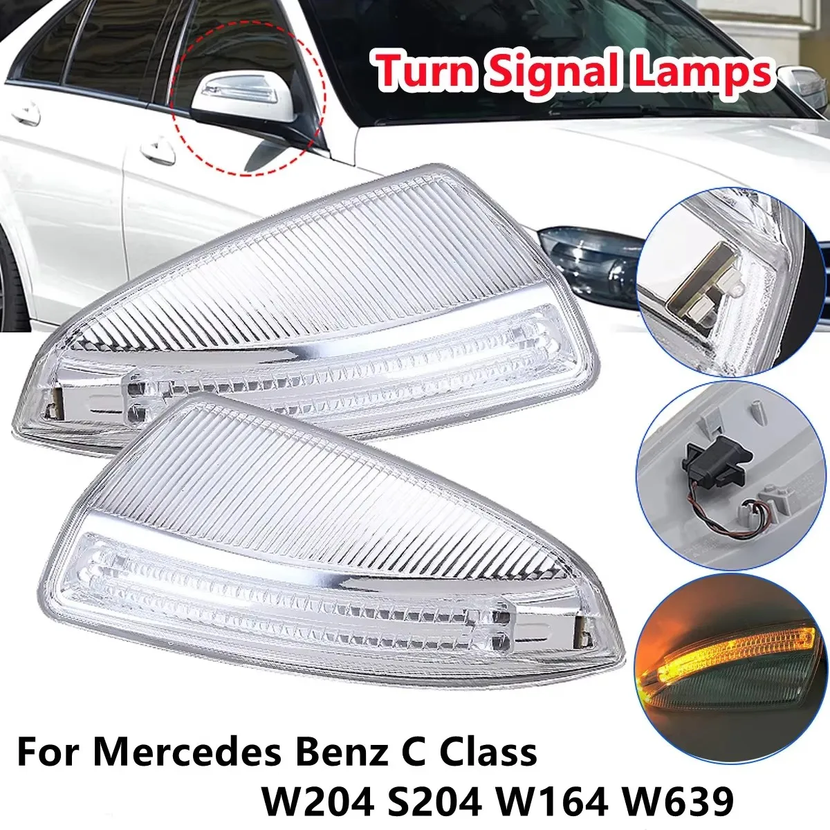 Mercedes-Benz Luz LED intermitente espejo retrovisor Clase C W204