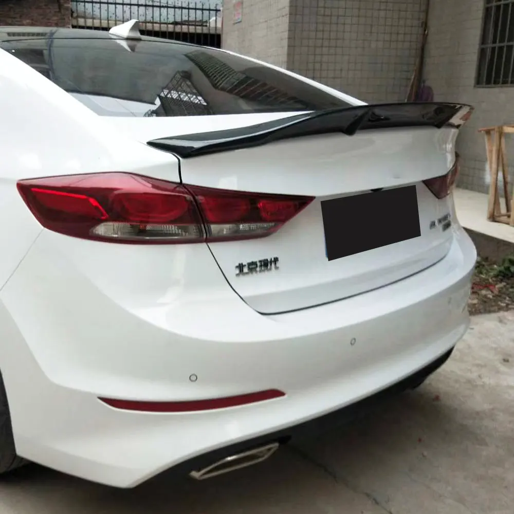 Alerón tapa maletero FRP estilo R negro para Hyundai Elantra 2017-2019 - imagen 3