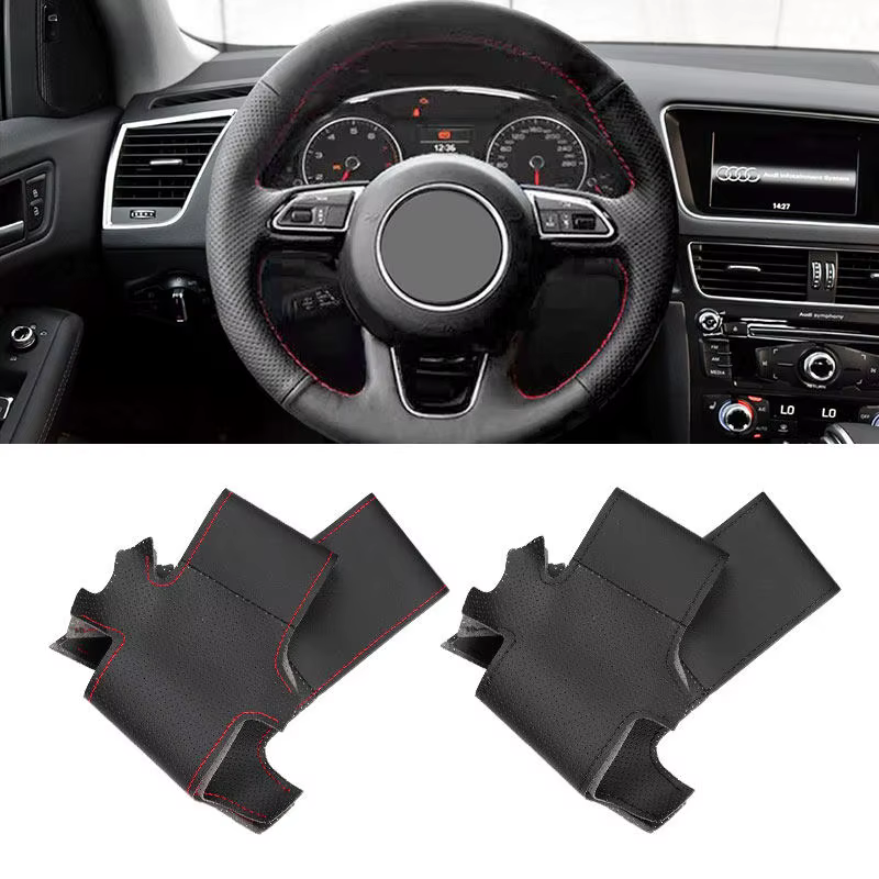 Funda de volante de microfibra efecto cuero para Audi Q3, Q5 y Q7