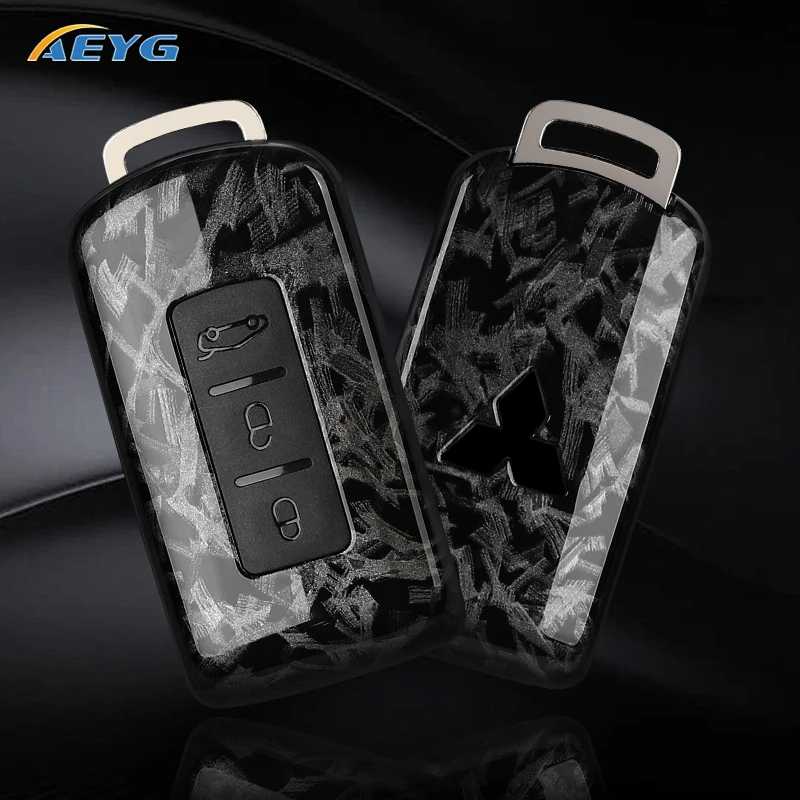 Funda llave Mitsubishi fibra carbono Outlander Eclipse Cross