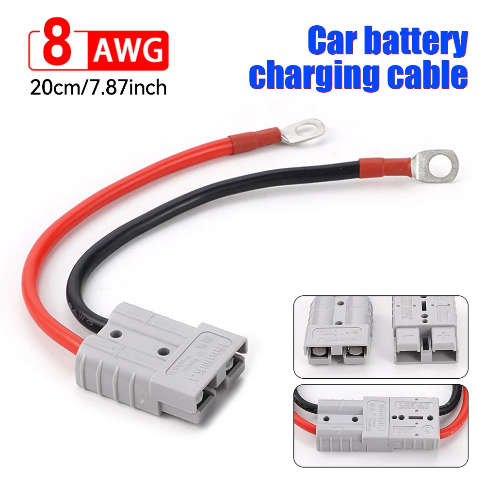 Conectores batería doble polo cable silicona