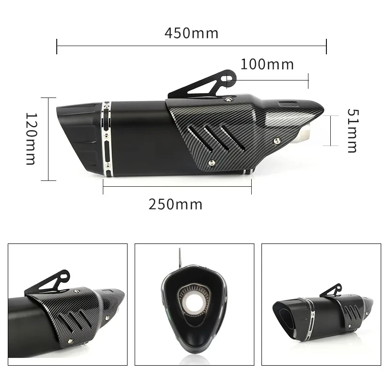 Yamaha Silenciador de escape para YZF-R6 51 mm